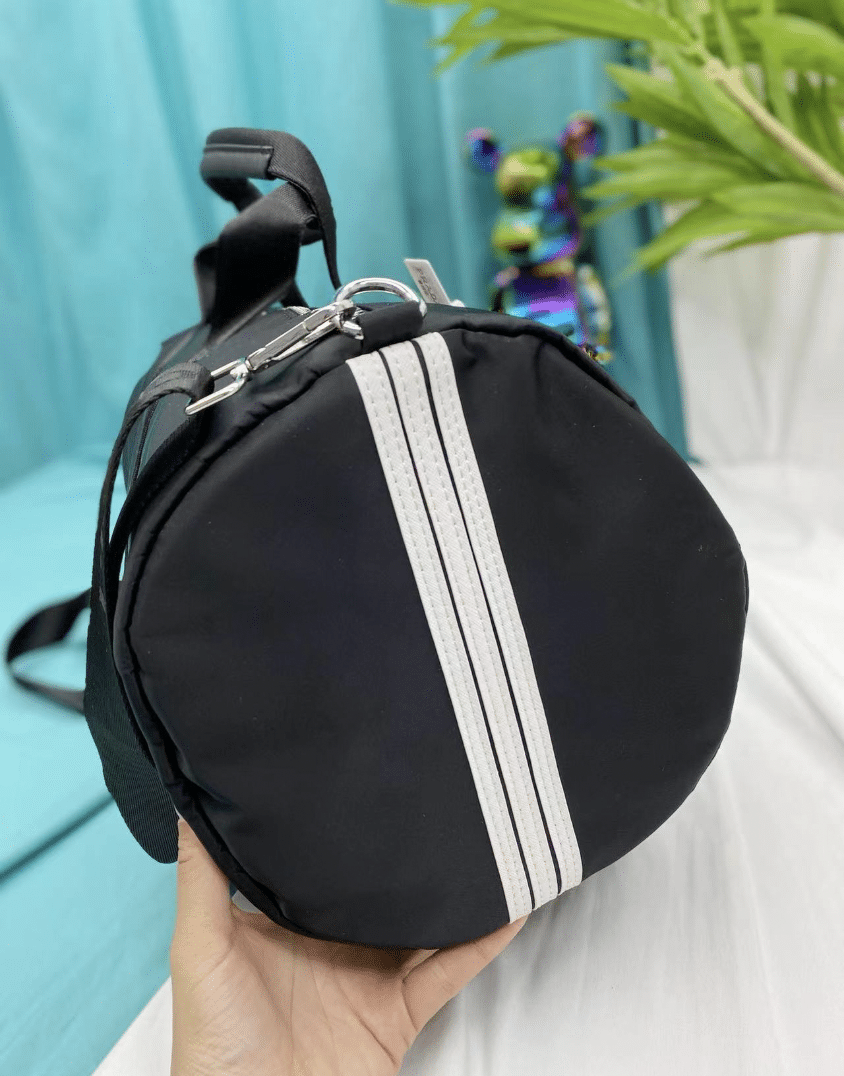 Prada Nylon And Saffiano Leather Duffle Bag