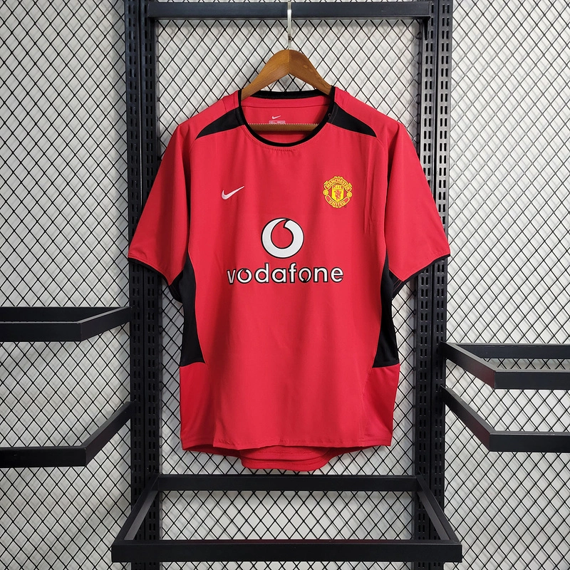 Retro 2002-04 Manchester United home BECKHAM v.NISTELROOY GIGGS KEANE Football jersey retro