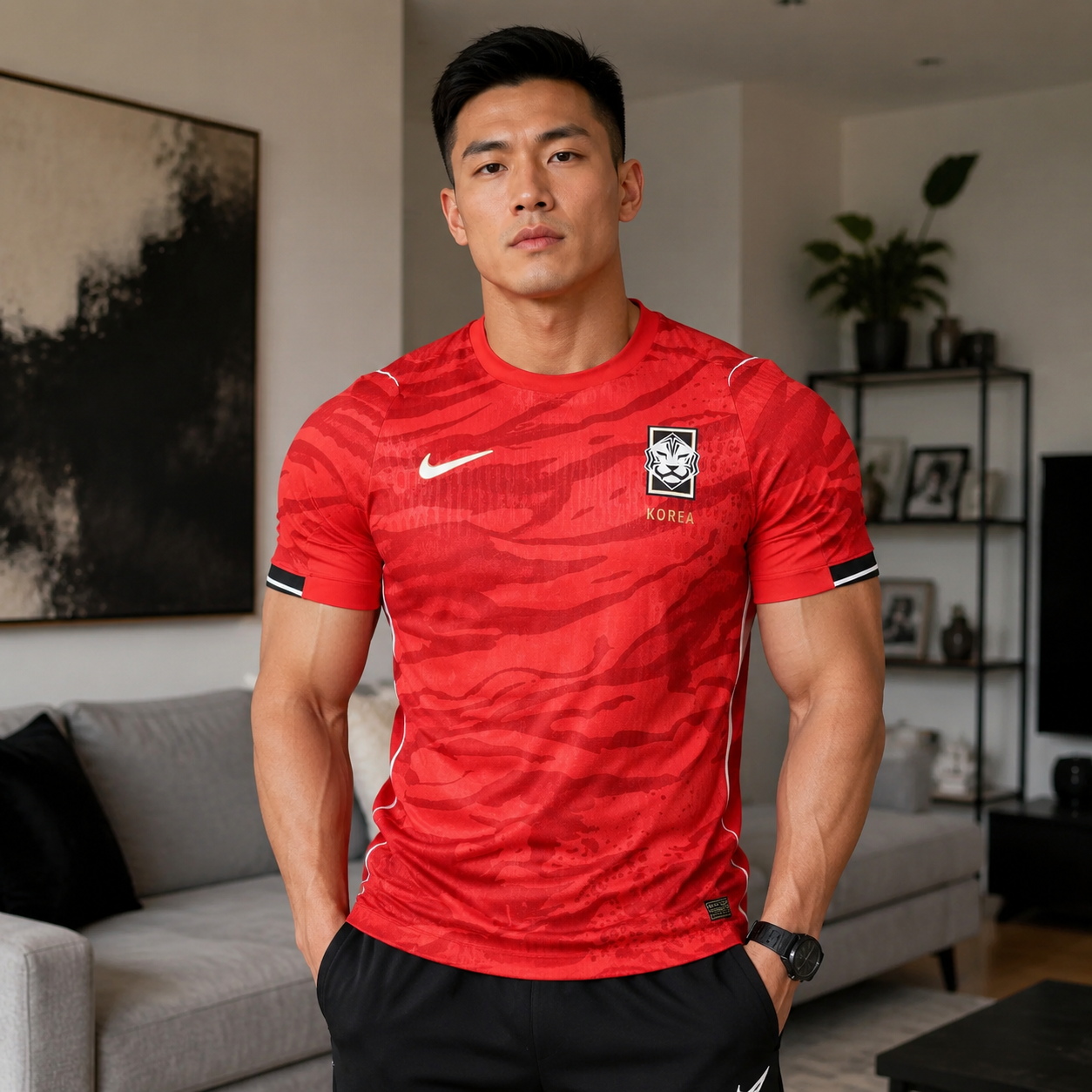 World Cup 2026 Korea Team Home Football Jersey Player Version Red - JerseyFun