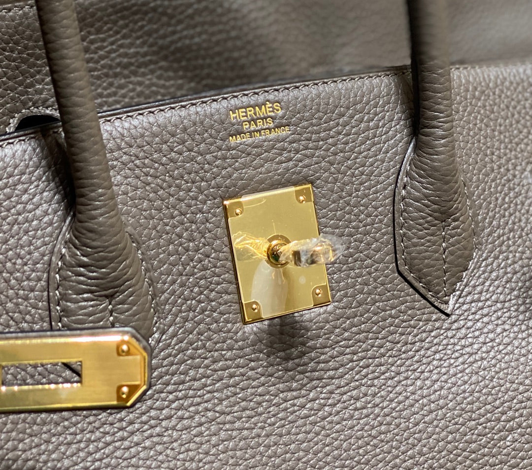 Hermes Birkin 35Cm Dark Grey Togo Leather Gold Hardware