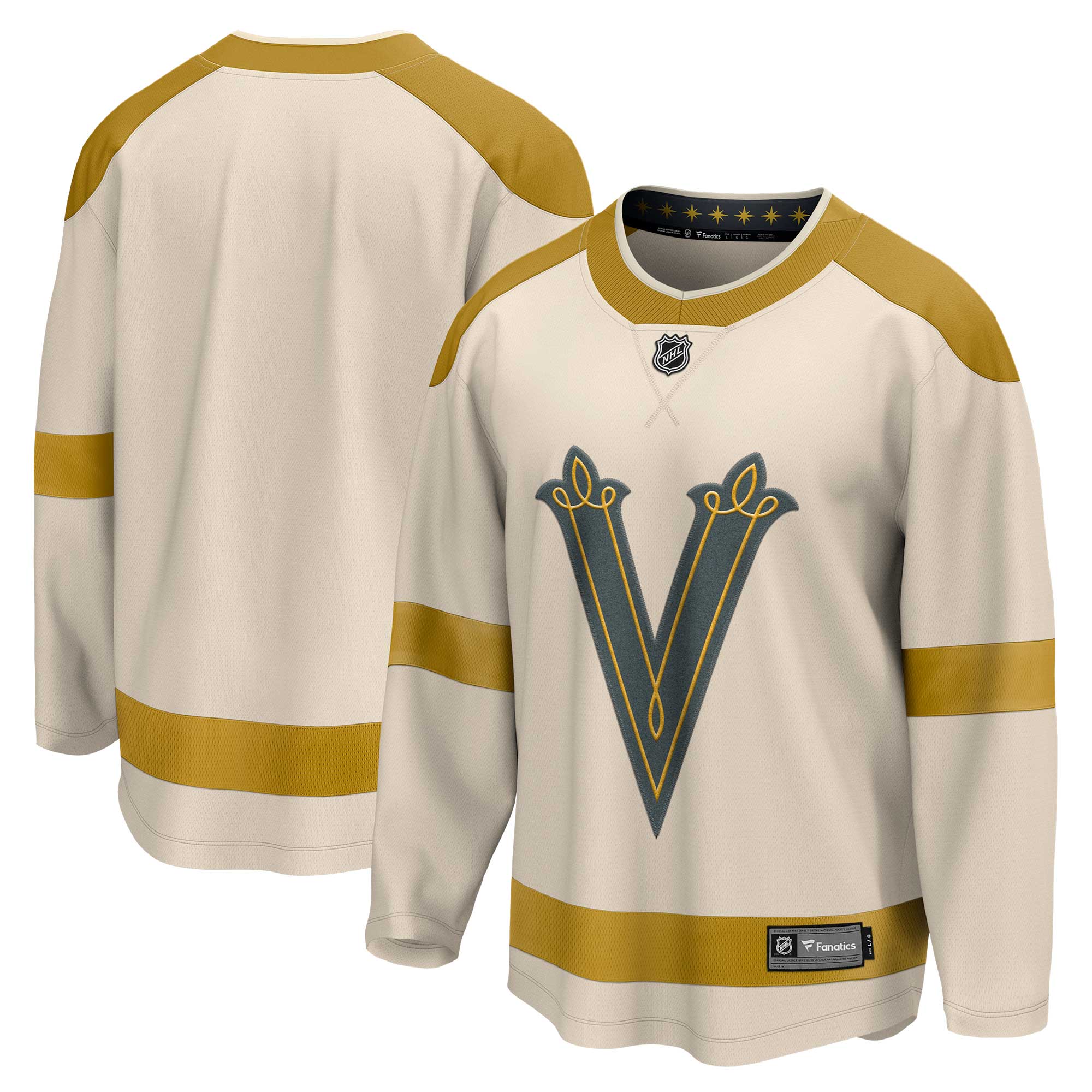 Vegas Golden Knights Fanatics 2024 NHL Winter Classic Breakaway Jersey – Cream