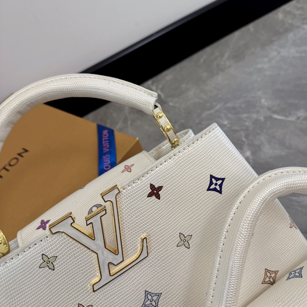 Louis Vuitton X Takashi Murakami Capucines BB Monogram White 27cm