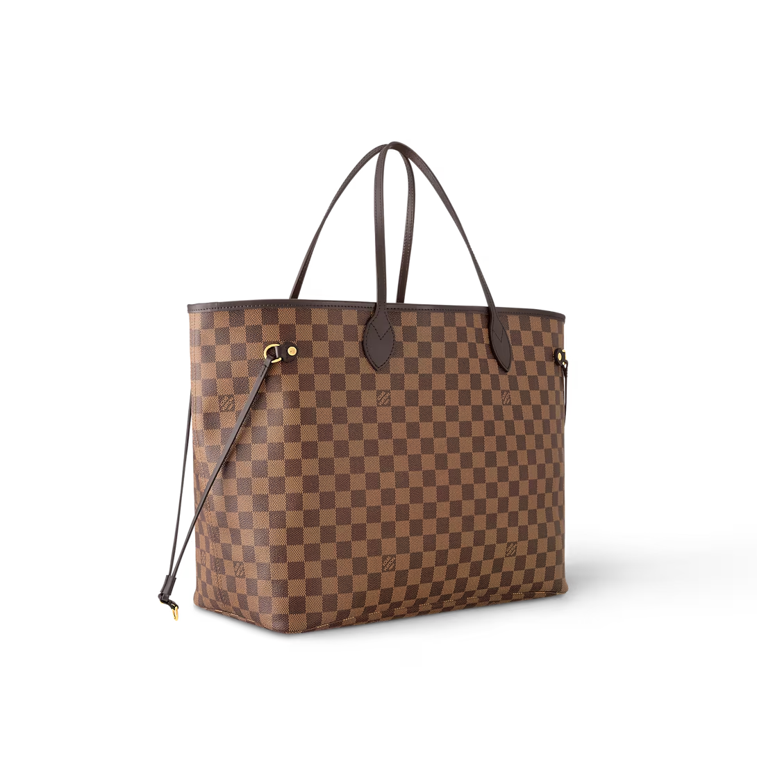 Louis Vuitton Neverfull GM Tote Bag Damier Ebene Canvas Cerise Red 39cm N40597
