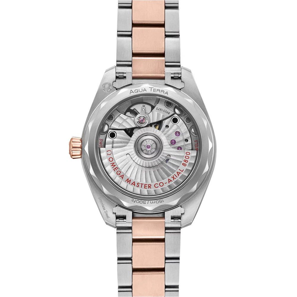 Omega Seamaster Aqua Terra 150M 34 mm Blue Dial Stainless Steel and Sedna™ 18k Rose Gold Bracelet 220.20.34.20.03.001