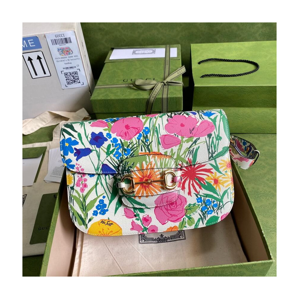 Gucci Horsebit 1955 Small Bag in Ken Scott Print