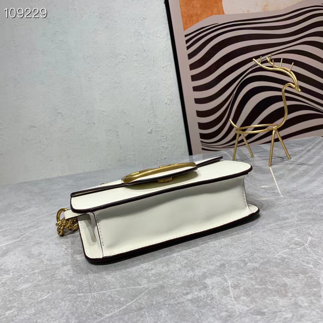 Valentino Locò Small Shoulder Bag In Calfskin White 1W2B0K53Zxli16