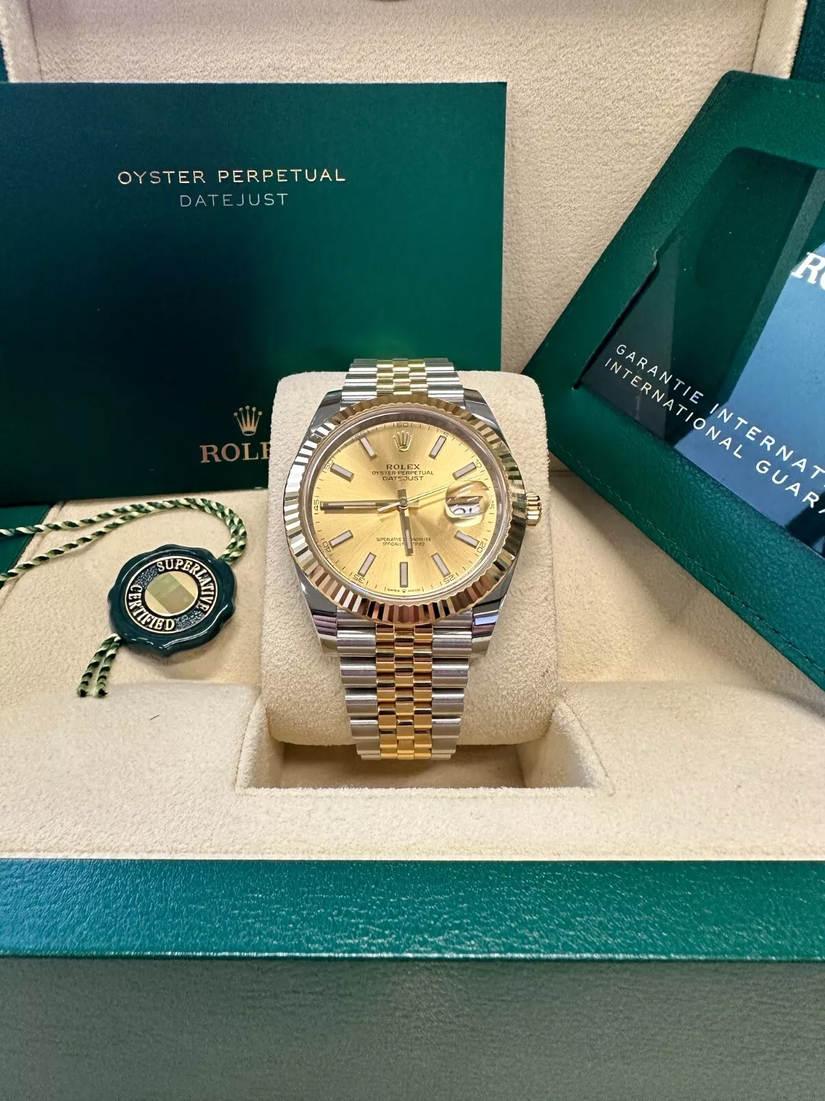 【Super Clone】RLX  Datejust 41mm 126333 Champagne Index Jubilee Steel and Yellow Gold Mens Watch