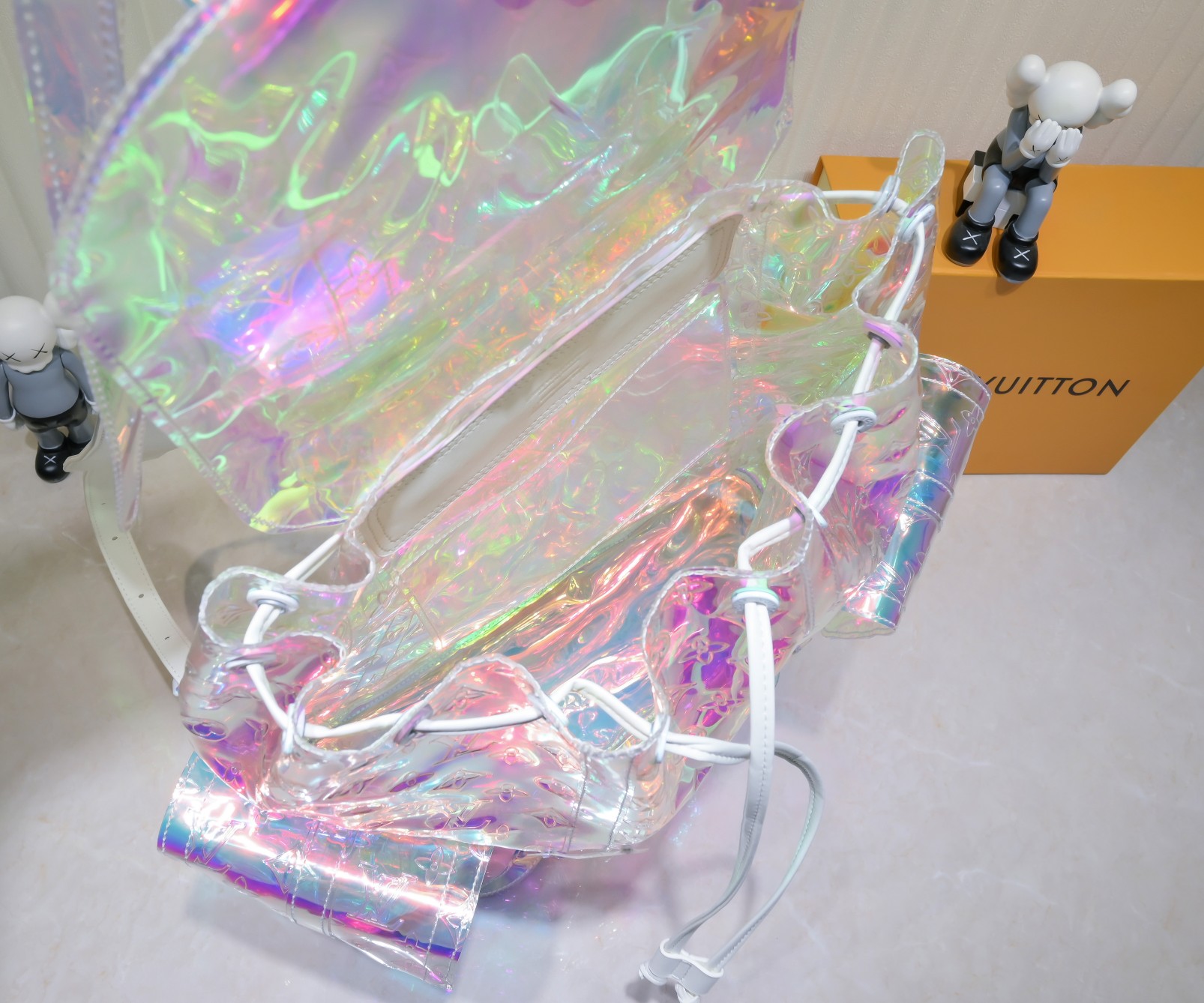 Louis Vuitton X Virgil Abloh Pvc Prism Christopher Backpack Honogram 49Cm M53286