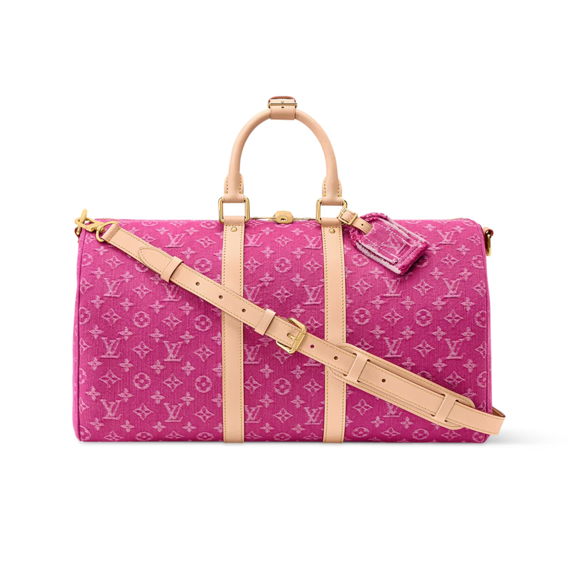 Louis Vuitton Keepall 45 Bag Fuchsia Denim M27944