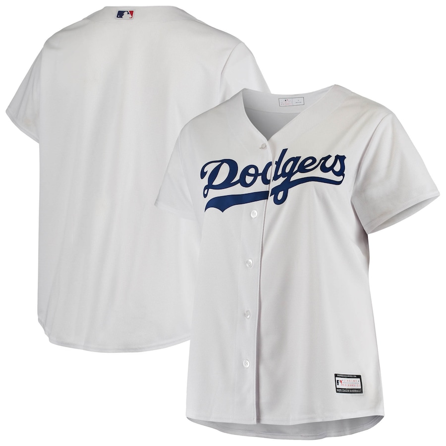 Los Angeles Dodgers Women's Plus Size Sanitized Team Jersey White