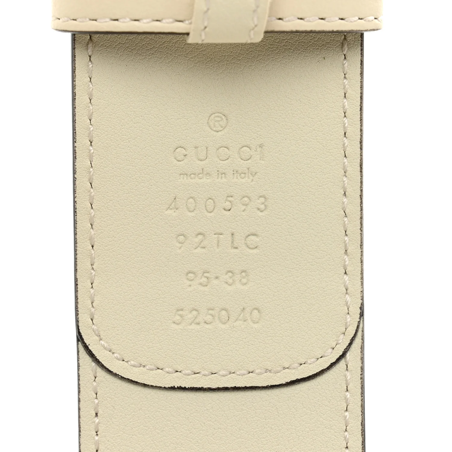 GG Supreme Monogram Matte Plutone Calfskin Double G 40mm Belt 95 38 Beige Ebony Mystic White