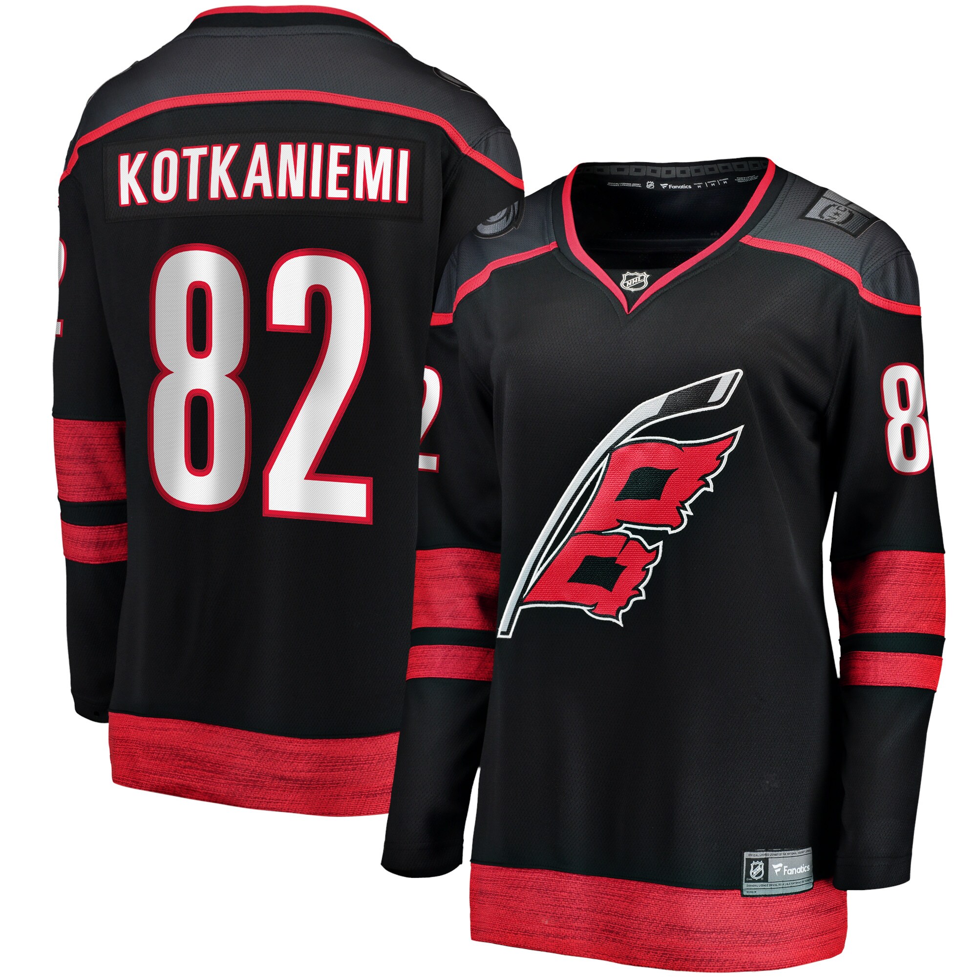 Jesperi Kotkaniemi Carolina Hurricanes Fanatics Women’s Home Breakaway Player Jersey – Black