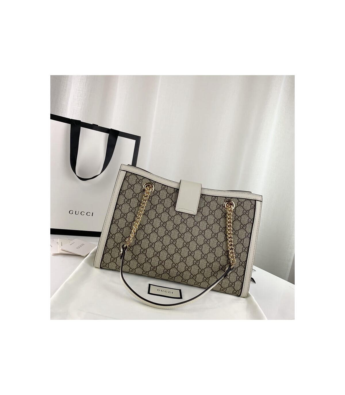 Gucci Padlock Medium GG Shoulder Bag White
