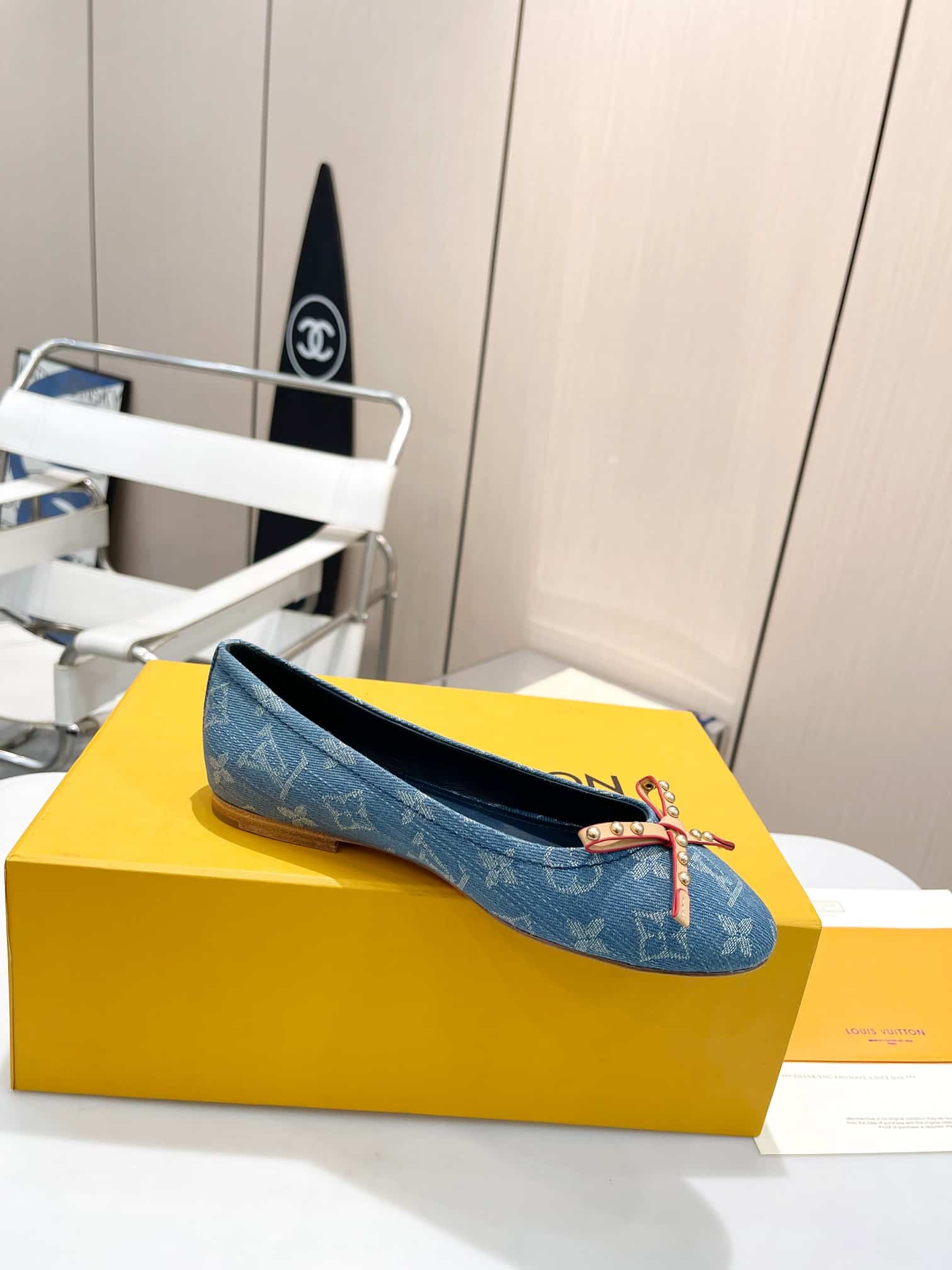 Louis Vuitton Nina Doll Shoes Denim Blue 1Ack91