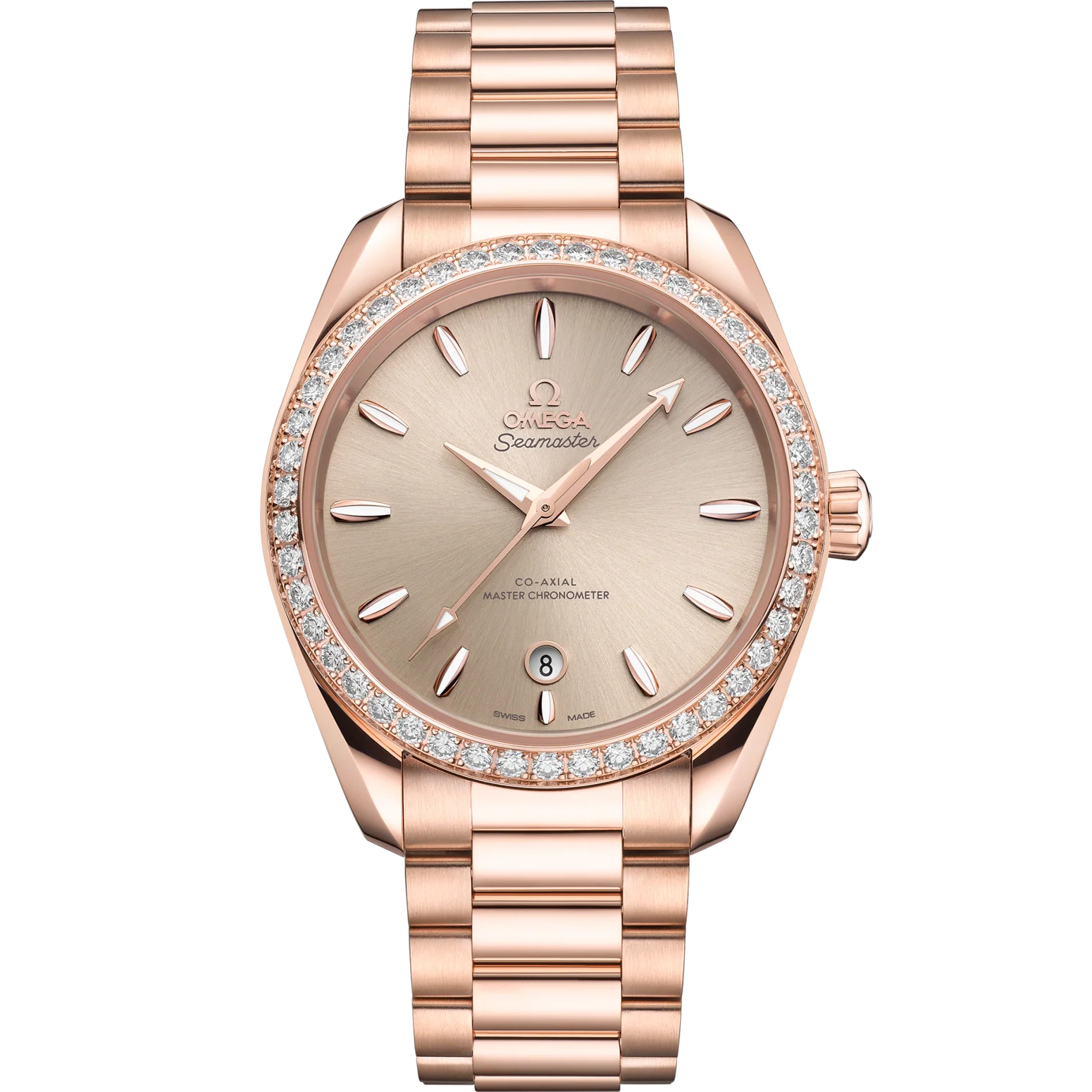 Omega Seamaster Aqua Terra Shades 38 mm Sandstone Dial Stainless Steel and Sedna™ 18k Rose Gold Bracelet 220.55.38.20.09.001