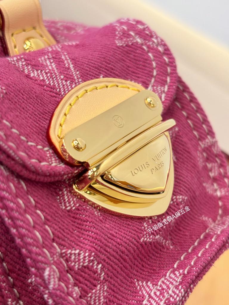 Louis Vuitton Nano Speedy Bag Fuchsia Denim 16cm M27603