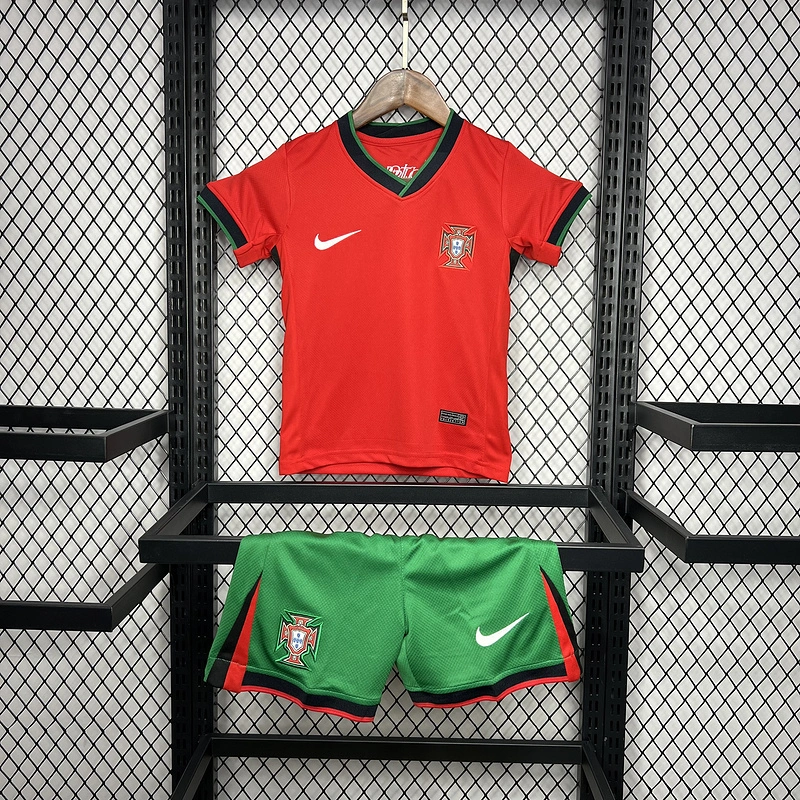 2024-25 Portugal Home kids Football jersey