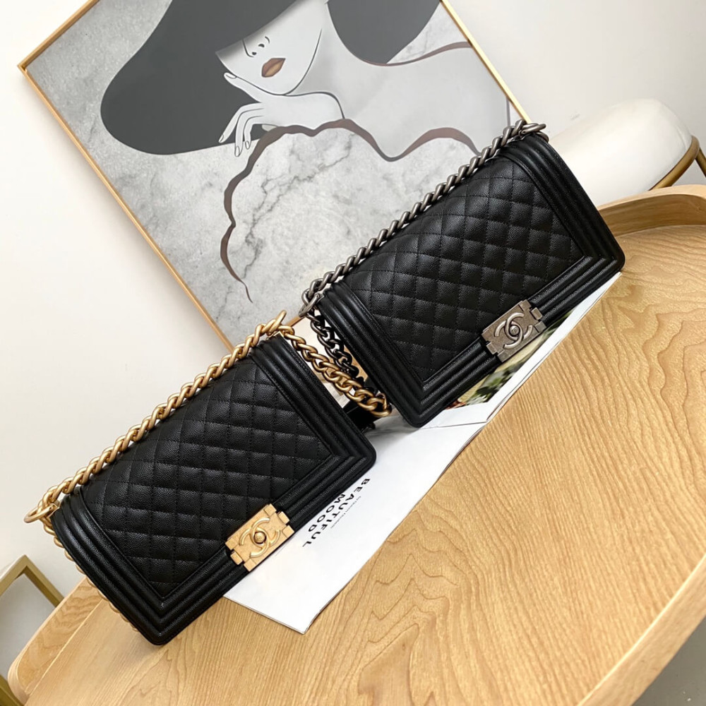 Chanel Le Boy Bag 25cm Black Caviar Leather