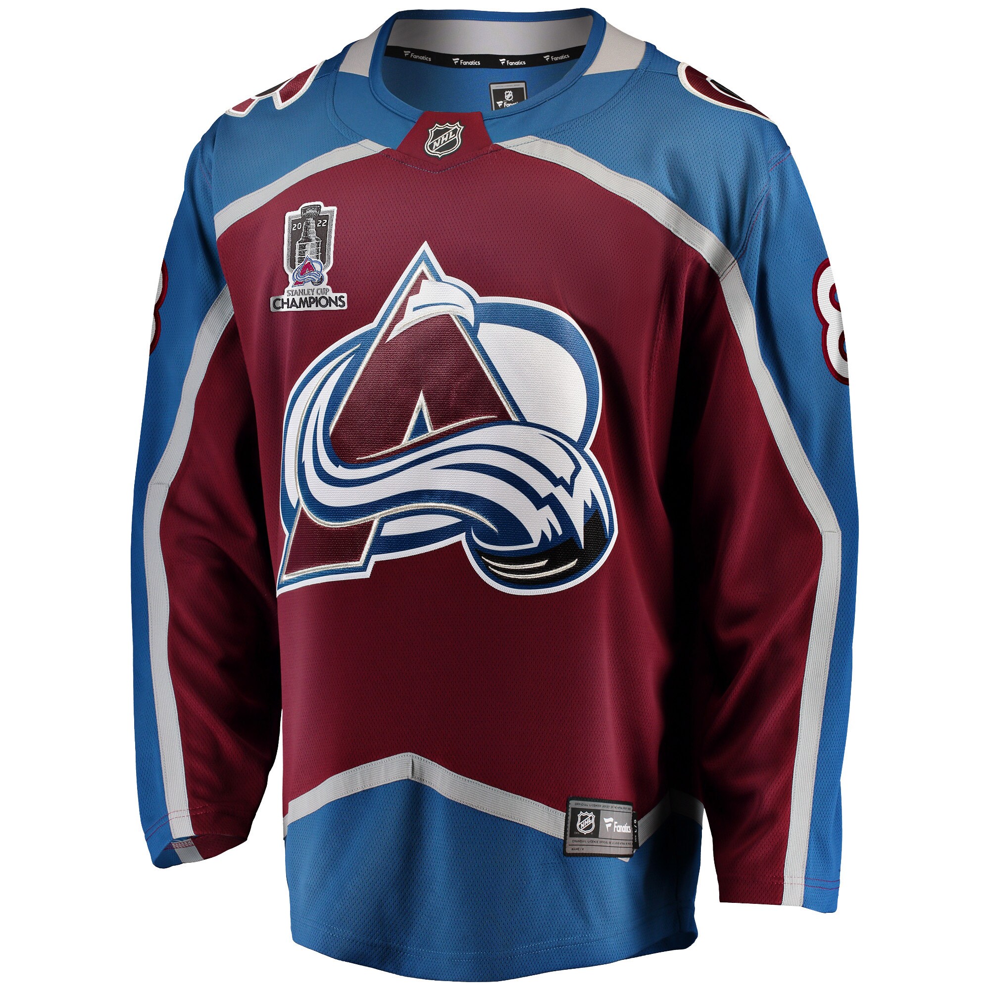 Cale Makar Colorado Avalanche Fanatics 2022 Stanley Cup Champions Breakaway Patch Player Jersey – Burgundy