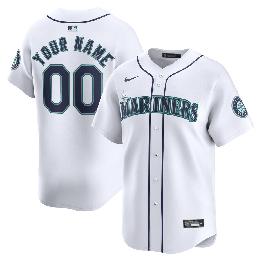 Seattle Mariners Home Limited Custom Jersey White