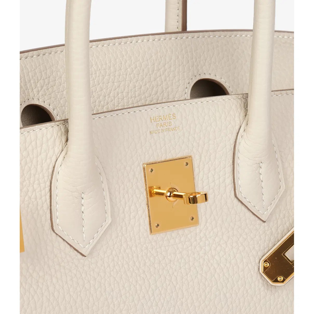 Hermes Birkin 25Cm White Togo Leather Gold Hardware 237490