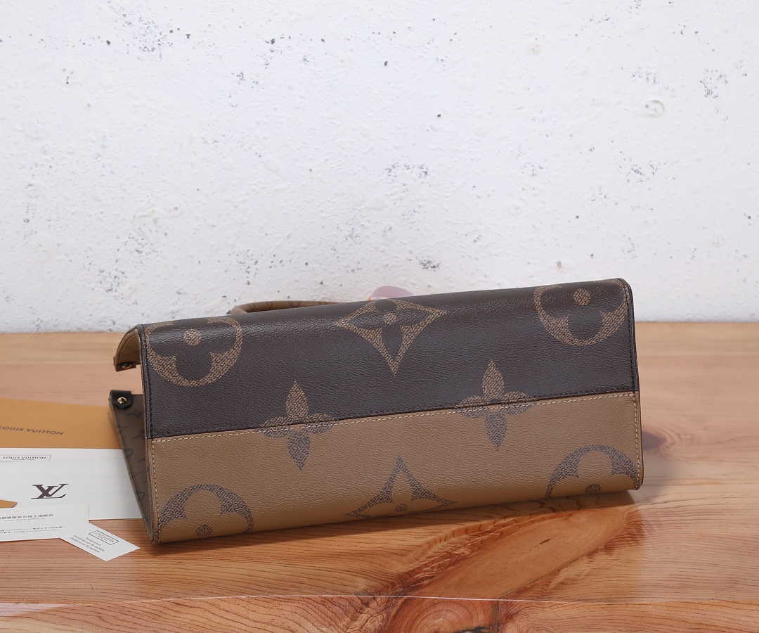 Louis Vuitton On The Go MM Monogram Medium Tote Bag Brown M45321 35cm