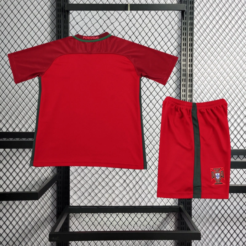 Retro KIDS 2016 KIDS Portugal home Football jersey retro