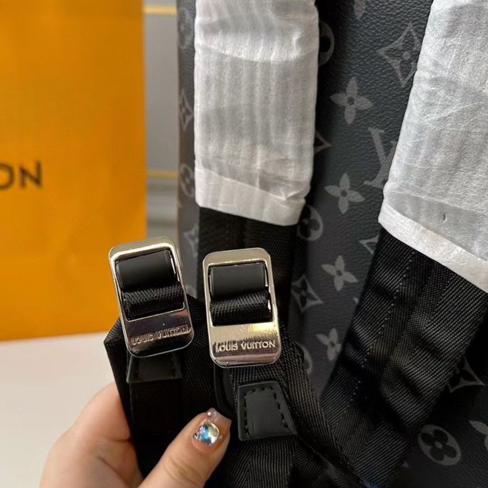 Louis Vuitton Discovery Monogram Eclipse Canvas Backpack Black 28Cm