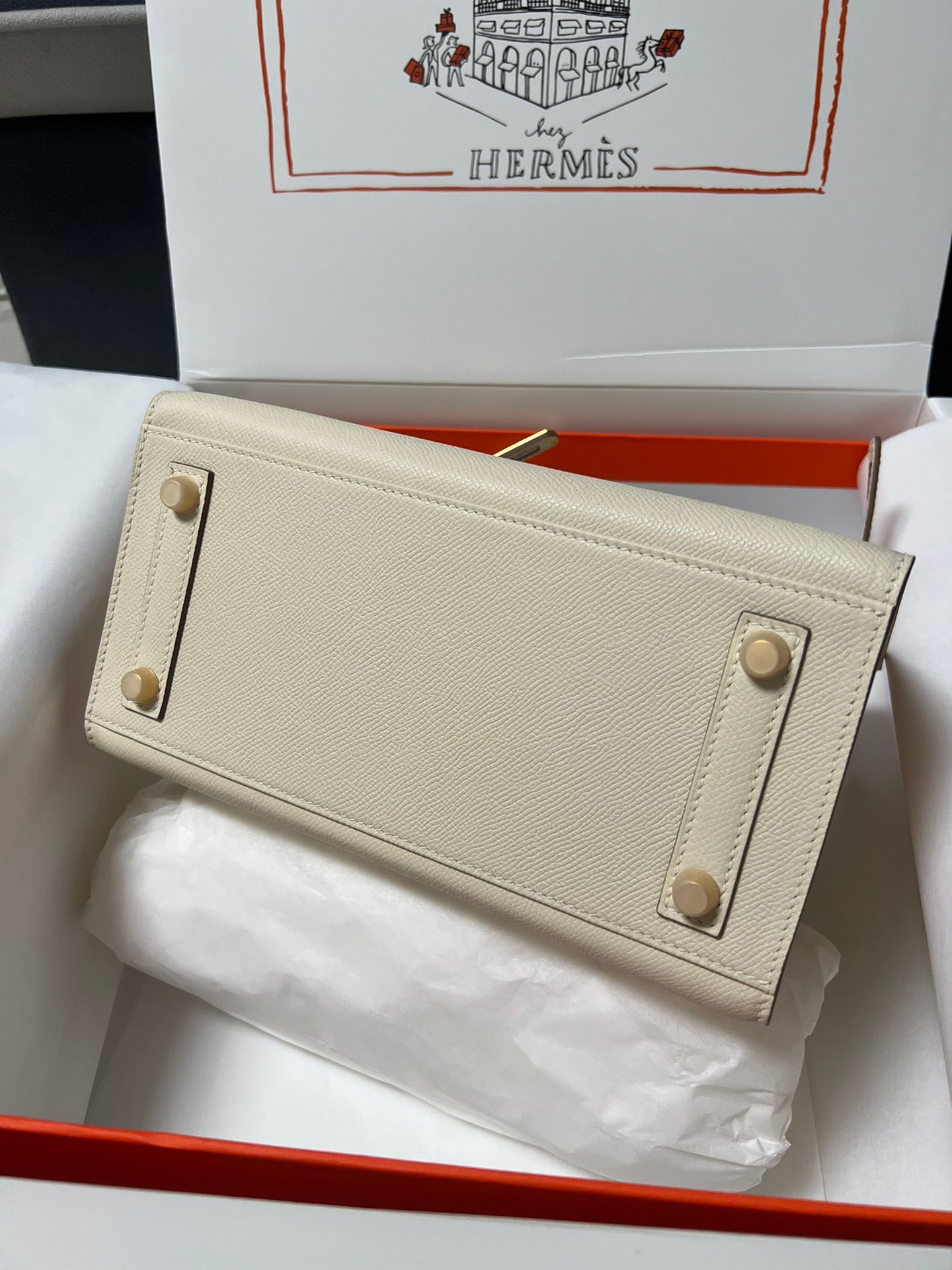Hermes Birkin Sellier Cream Epsom Leather Gold Hardware