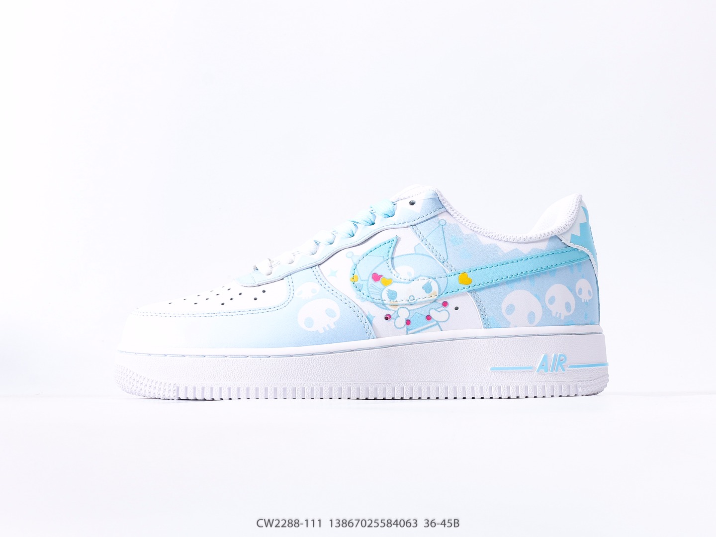 Nike Air Force 1 Low Kuromi Light Blue Custom
