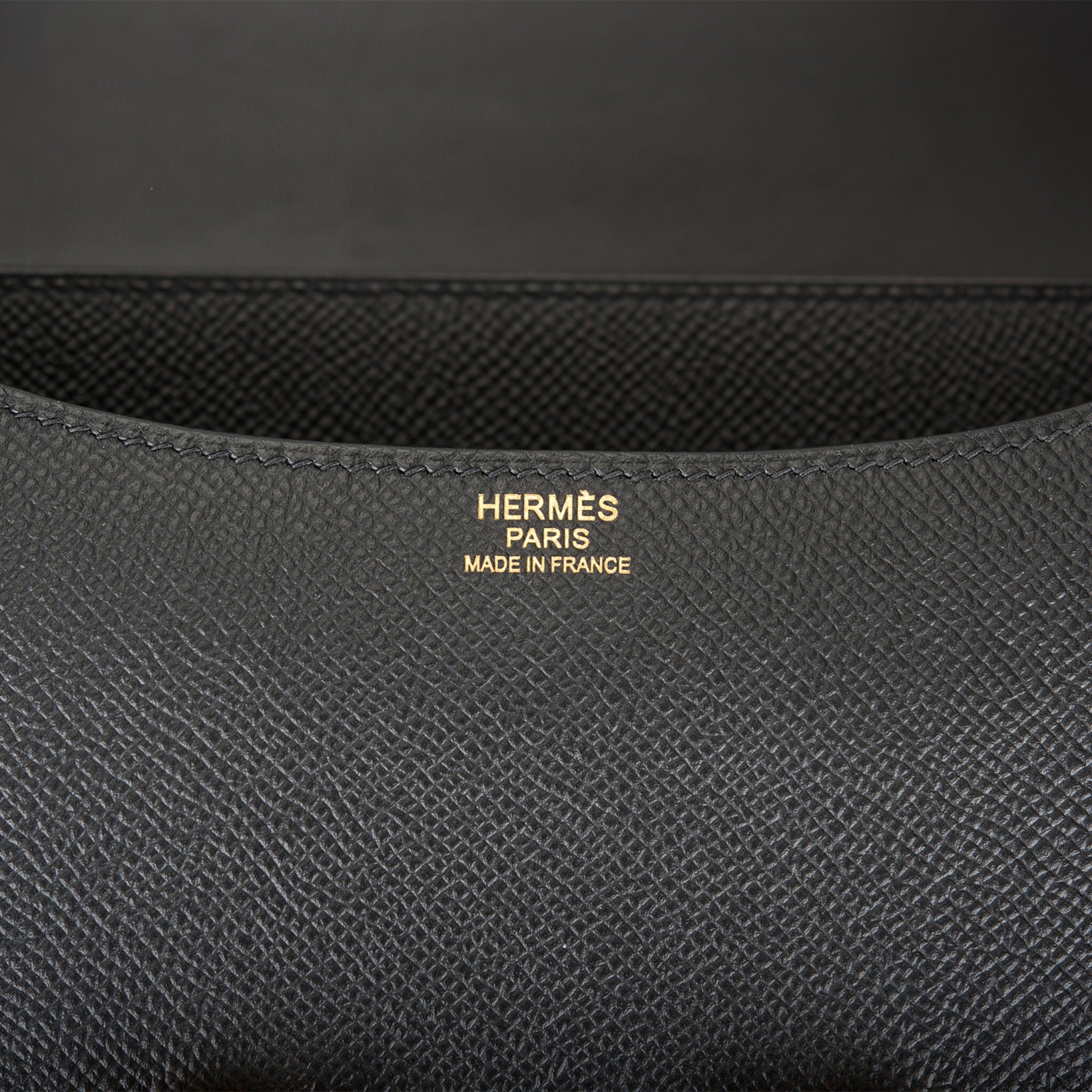 Hermes Constance 24 Togo Leather Gold Hardware Black 24Cm