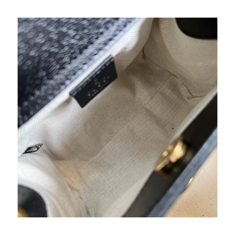 Gucci Diana Mini Tote Bag in Black Denim