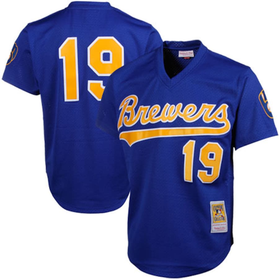 Robin Yount Milwaukee Brewers Mitchell&Ness Cooperstown Mesh Batting Practice Jersey Royal