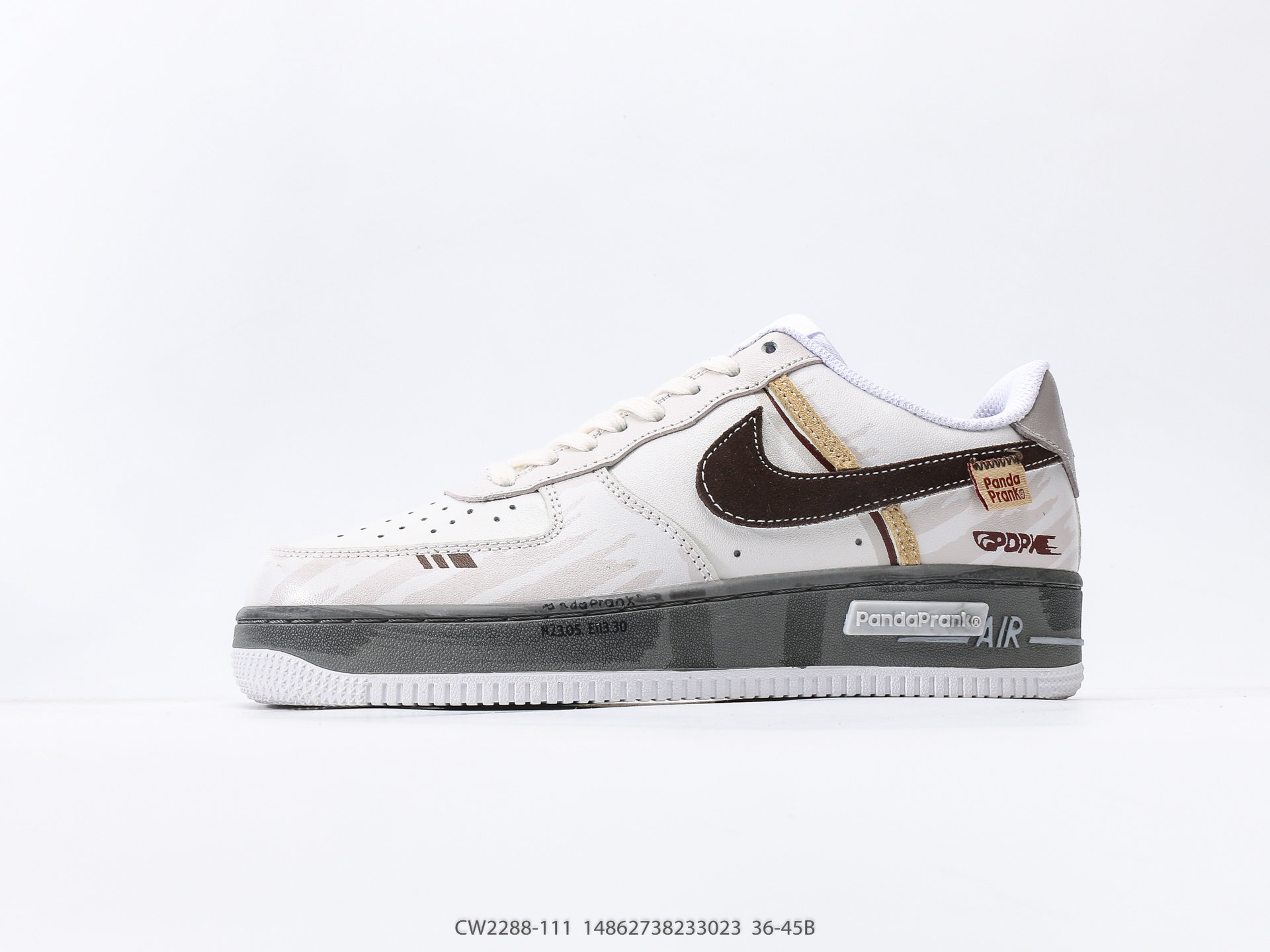 Nike Air Force 1 Low Panda Prank Coffee Custom