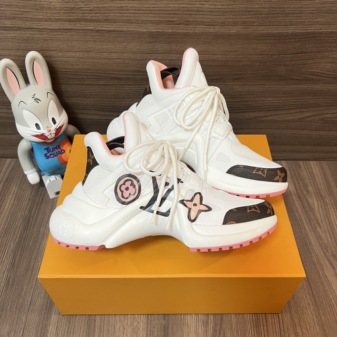 Louis Vuitton Lv Monogram Chunky Sneakers White