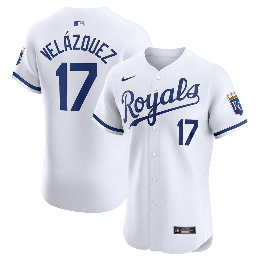 Nelson Velazquez Kansas City Royals Home Elite Player Jersey White