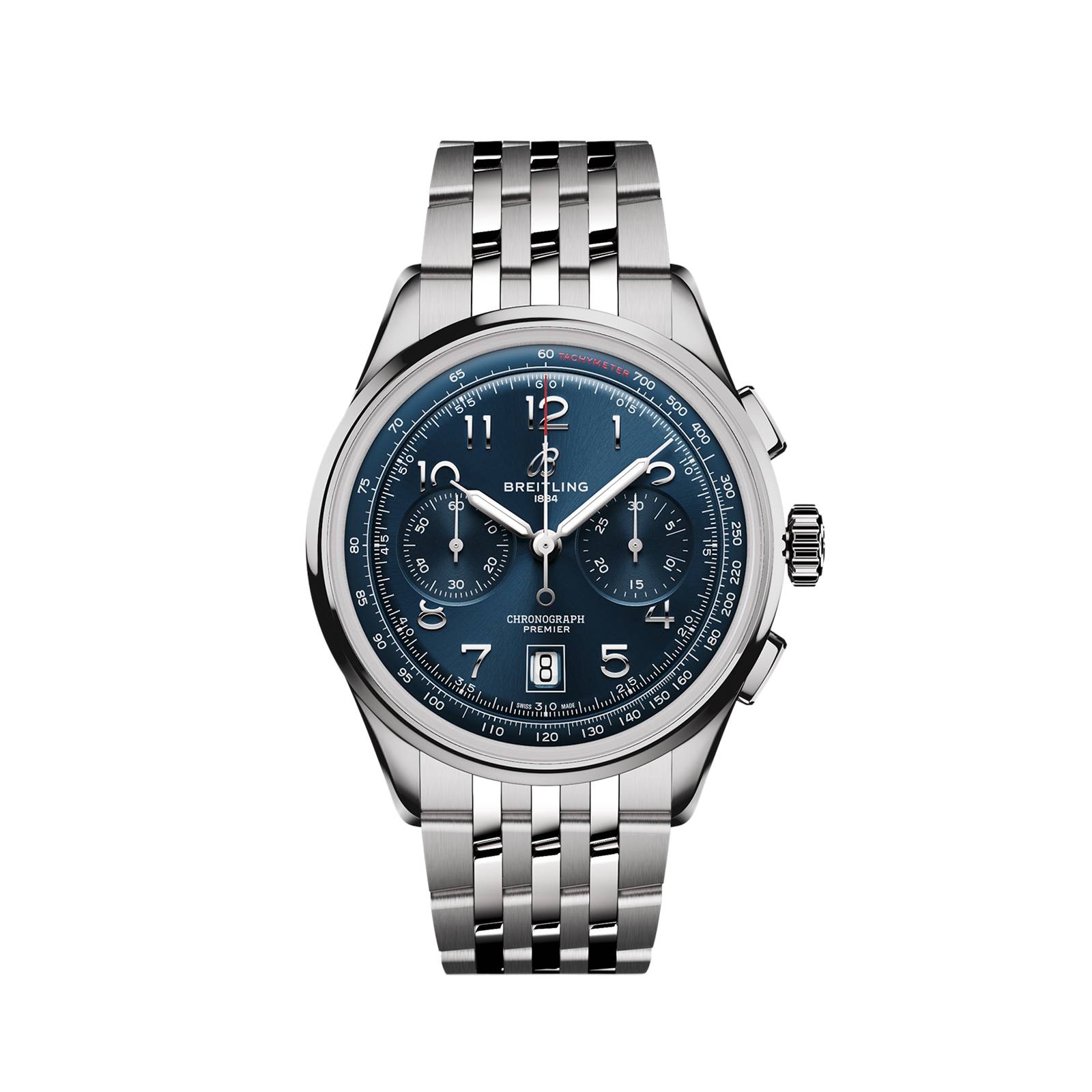 Breitling Premier B01 Chronograph 42mm Mens Watch Blue Stainless Steel-P17532216