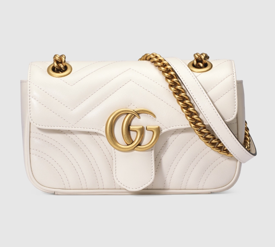 GG MARMONT MATELASSÉ MINI BAG-White-446744