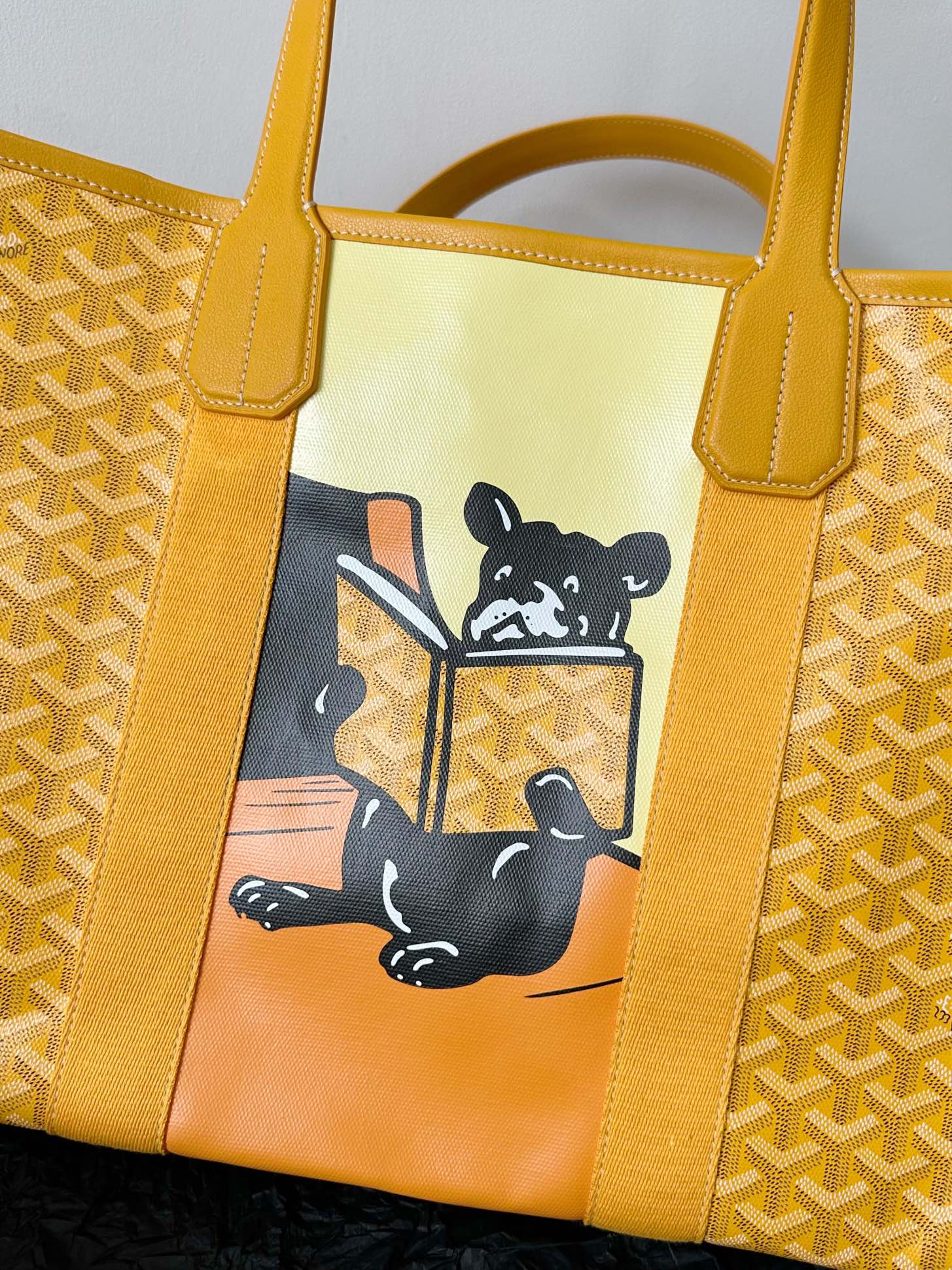 Goyard Goya Villette Tote 45Cm Yellow Canvas