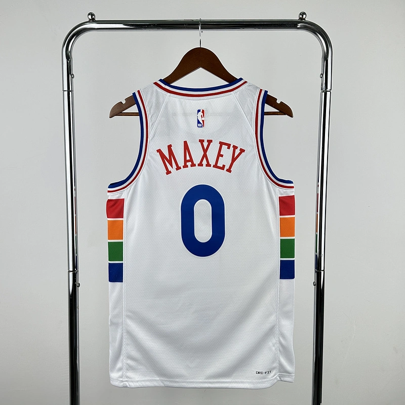 2025 NBA Philadelphia 76ers 0 MAXEY Basketball Jersey
