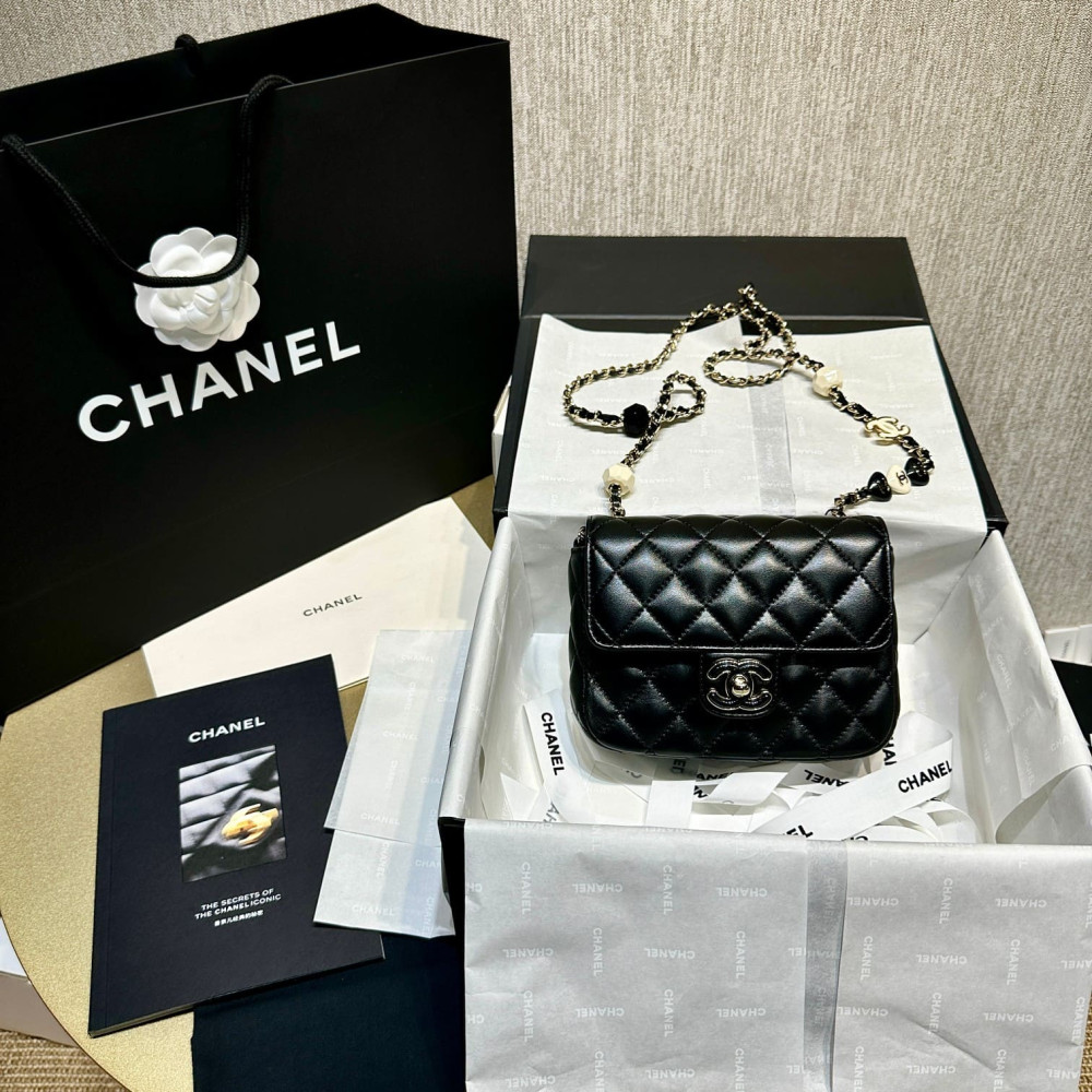 Chanel Mini Flap Bag in Black Lambskin