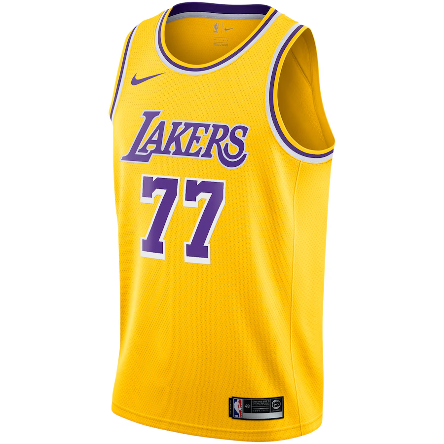 Los Angeles Lakers Nike Icon Edition Swingman Jersey - Gold - Luka Dončić