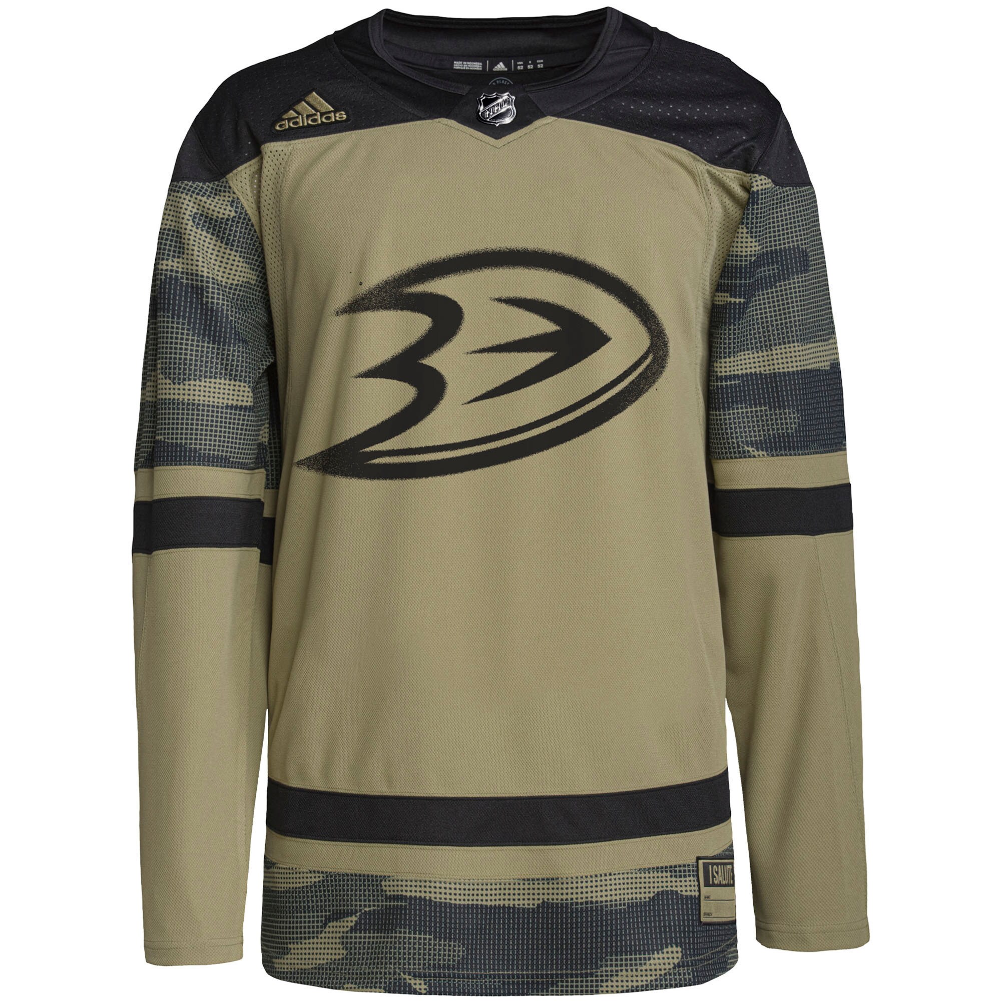 Anaheim Ducks adidas Military Appreciation Team Authentic Custom Practice Jersey – Camo