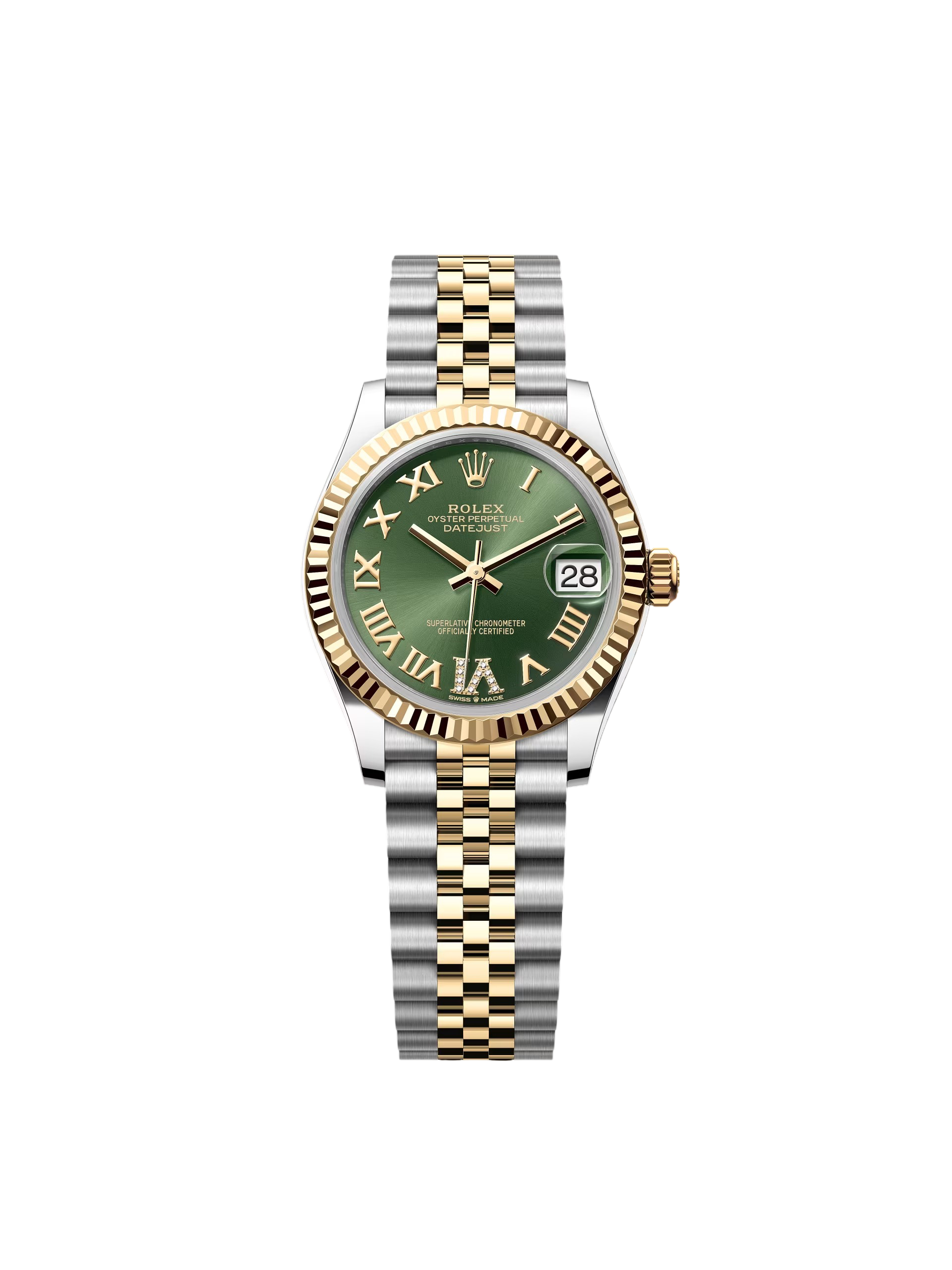 Rolex Datejust m278273-0015/0016 31mm Olive Green Dial Stainless Steel and Yellow Gold Oyster Watch