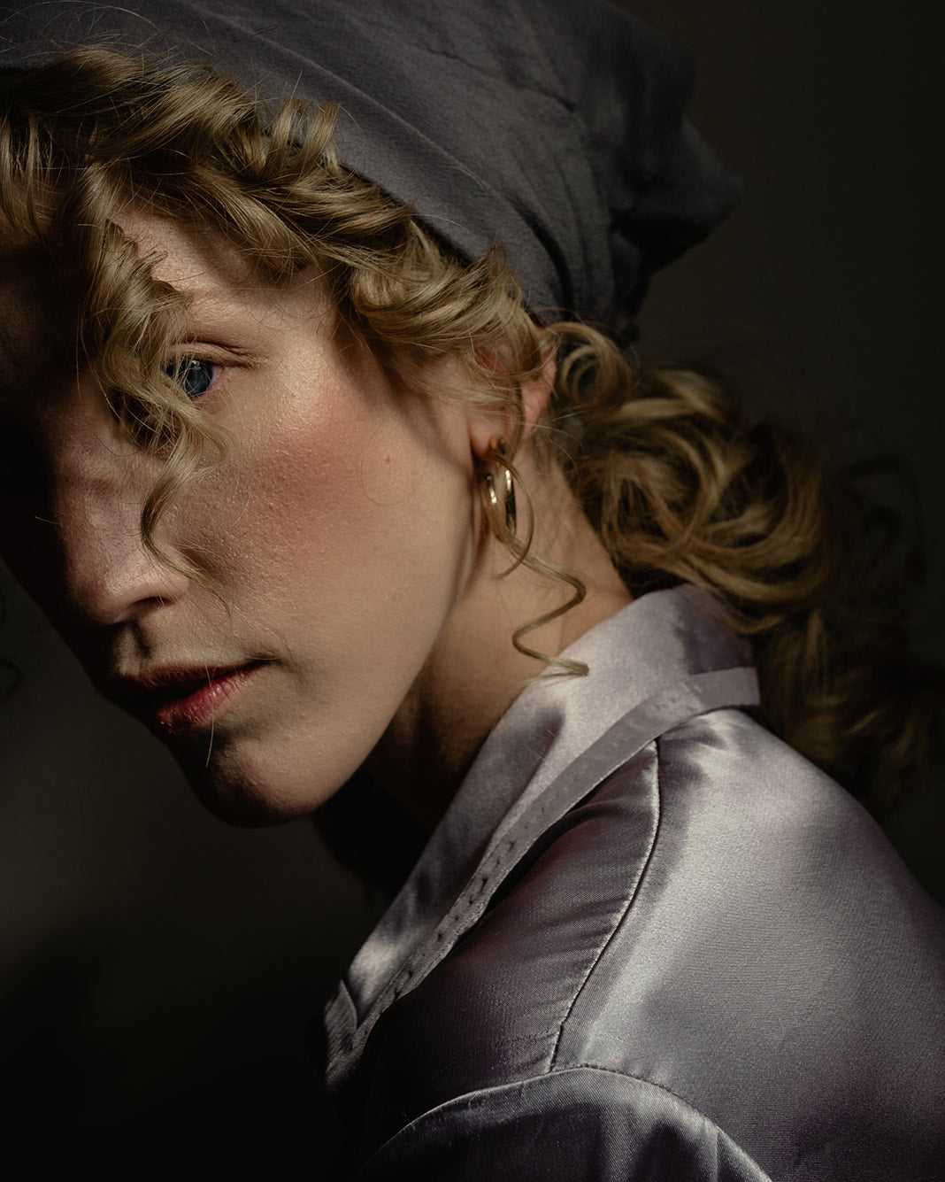 ‘The Classic’ Washable Silk Scarf in Slate