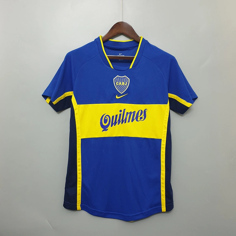 Retro 2001-02 Boca Juniors home Football jersey Retro