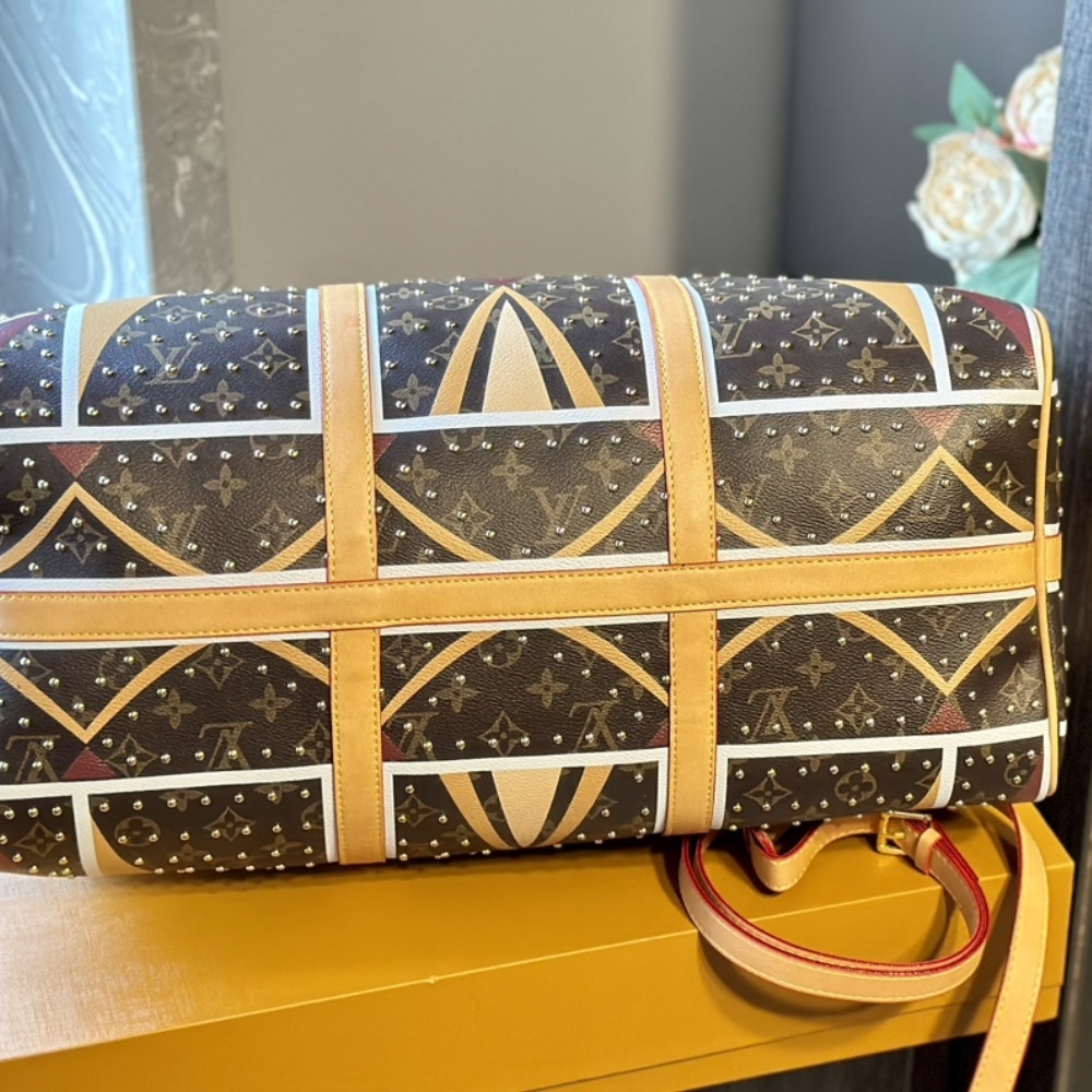 Louis Vuitton Keepall Bandoulière Monogram Canvas Brown And Yellow 45cm