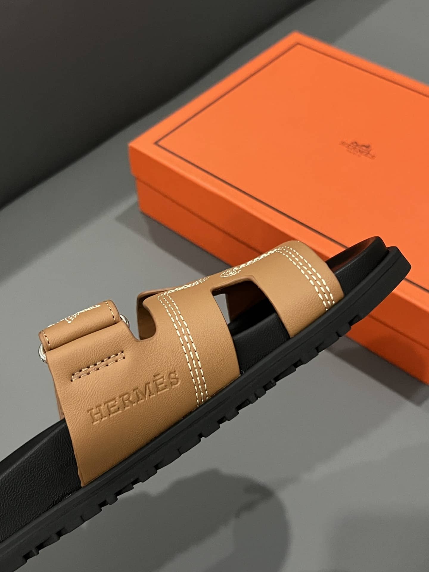 Hermes Chypre Sandal Star Stitched Naturel H232142Z A3350