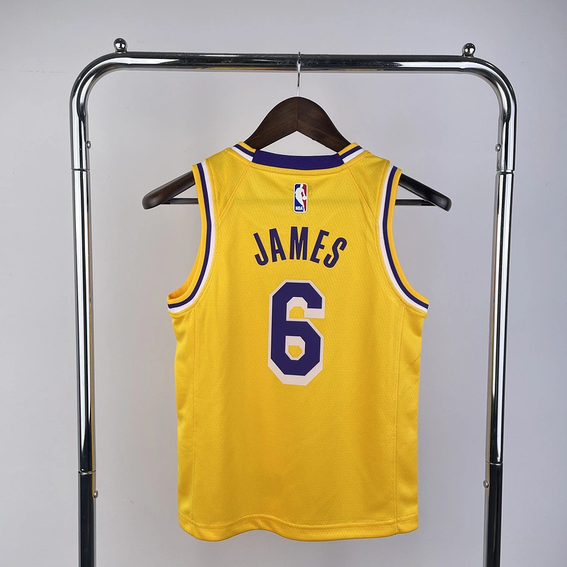 Kids 2023 NBA Lakers 6 JAMES Basketball Jersey