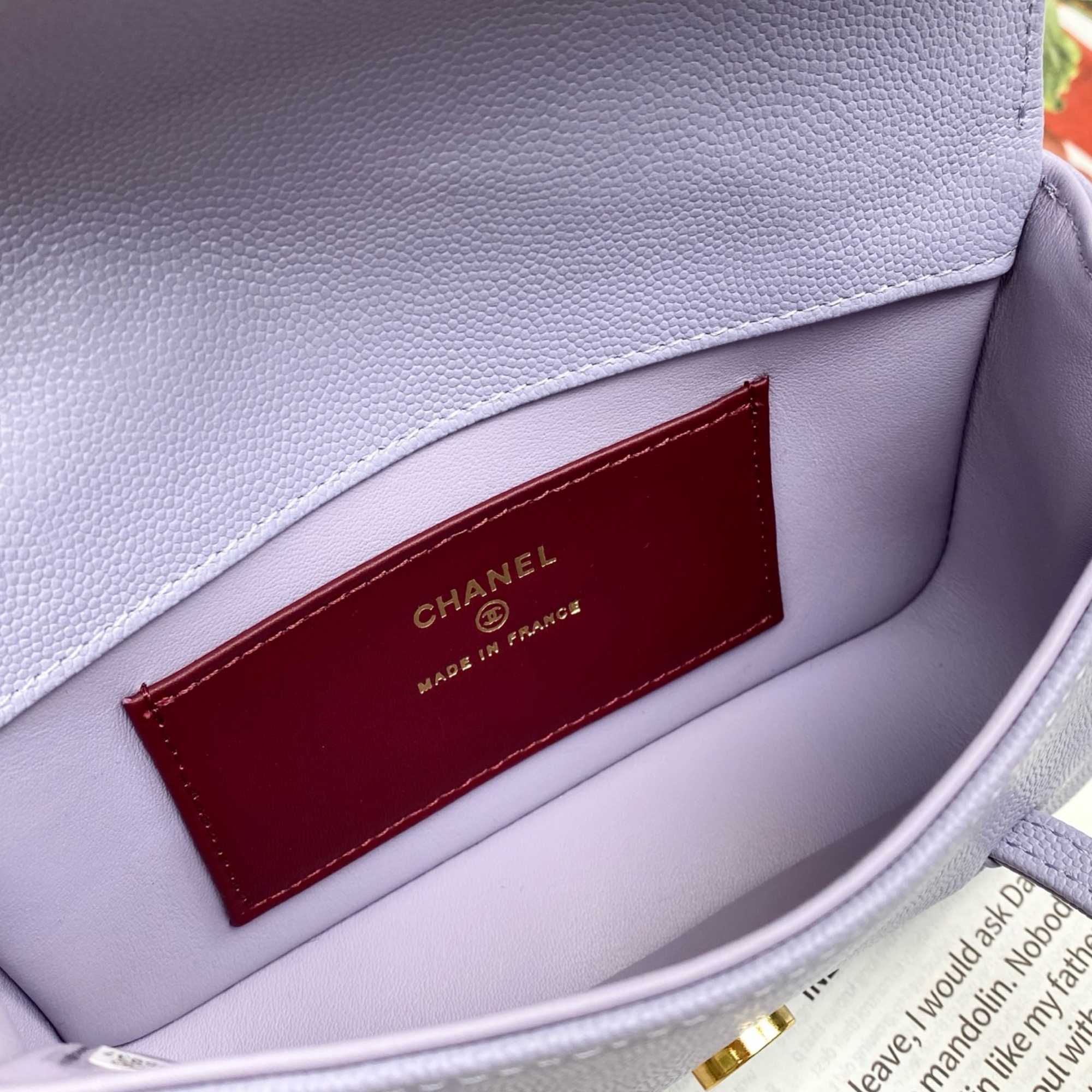Chanel Clutch Purple Bag 17cm/6.7in